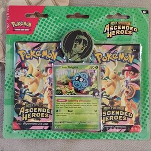 Pokemon Ascended Heroes Erika's Tangela Blister Pack SEALED - In Hand Ships Fast
